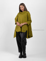 BLUSA LUNGA COLLO A BARCA - OVERGROUND STORE 