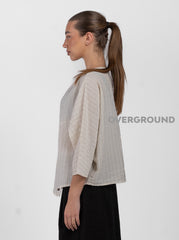 BLUSA OVER ASIMMETRICA RIGATA - OVERGROUND STORE 