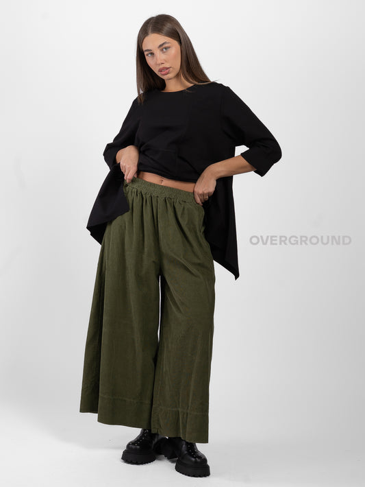 PANTALONE A PALAZZO CON ELASTICO IN VITA - OVERGROUND STORE 