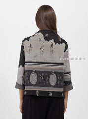 OVERSIZED JACKET WITH JAPANESE PATTERN