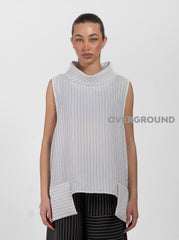 BLUSA OVER RIGATA CON COLLO MORBIDO - OVERGROUND STORE 