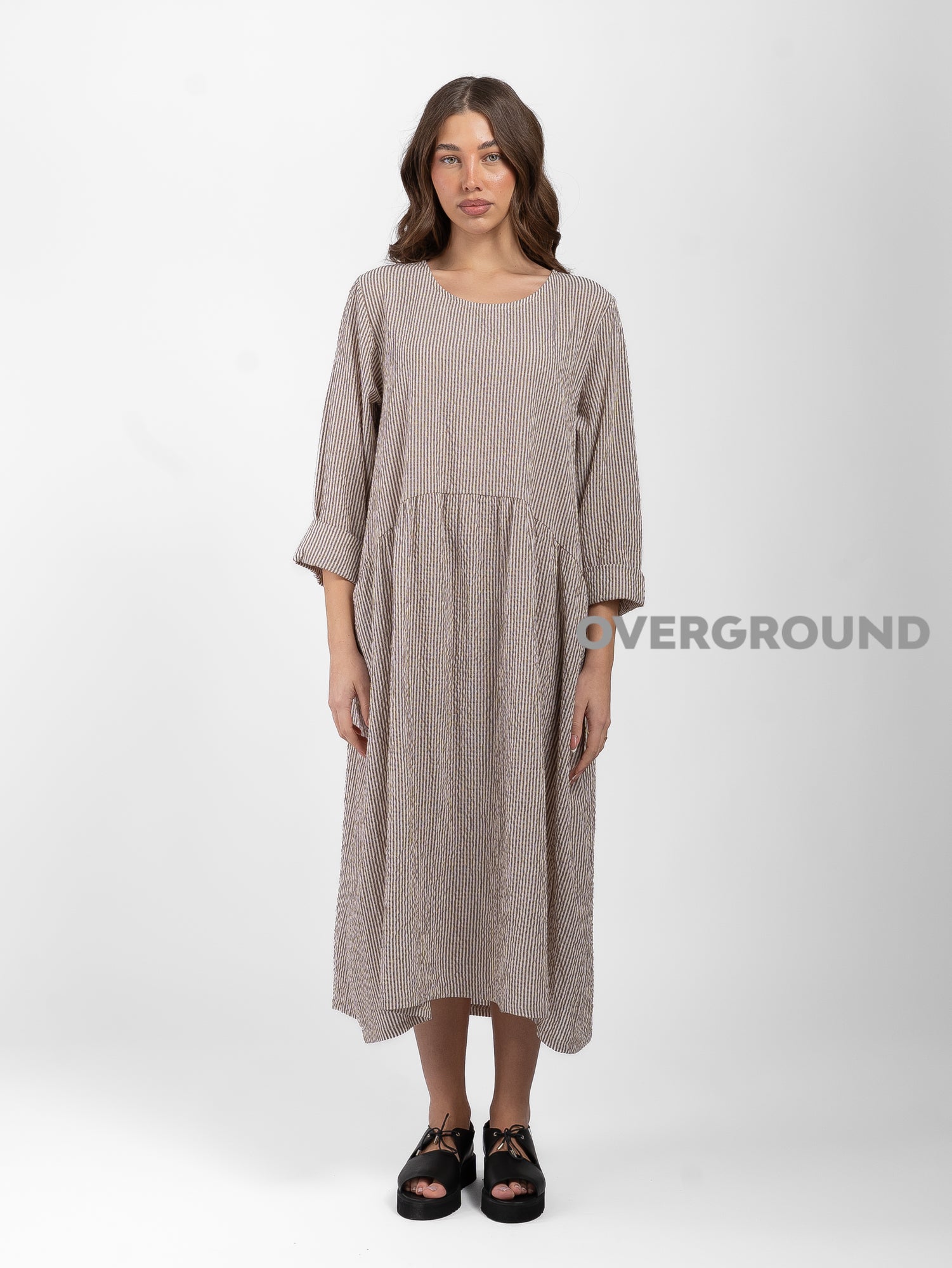 ABITO OVER CON TASCHE LATERALI RIGATO - OVERGROUND STORE 