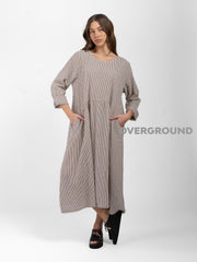 ABITO OVER CON TASCHE LATERALI RIGATO - OVERGROUND STORE 