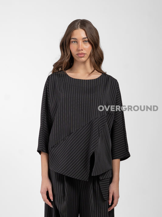BLUSA OVER  CON SPACCO DAVANTI - OVERGROUND STORE 