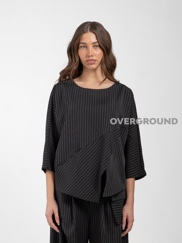 BLUSA OVER  CON SPACCO DAVANTI - OVERGROUND STORE 