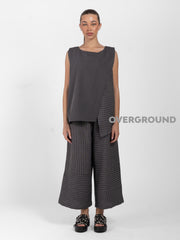 BLUSA SMANICATA ASIMMETRICA RIGATA - OVERGROUND STORE 