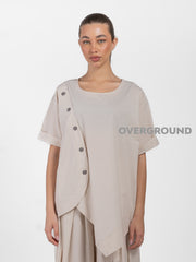 BLUSA OVER CON BOTTONI TRASVERSALI - OVERGROUND STORE 