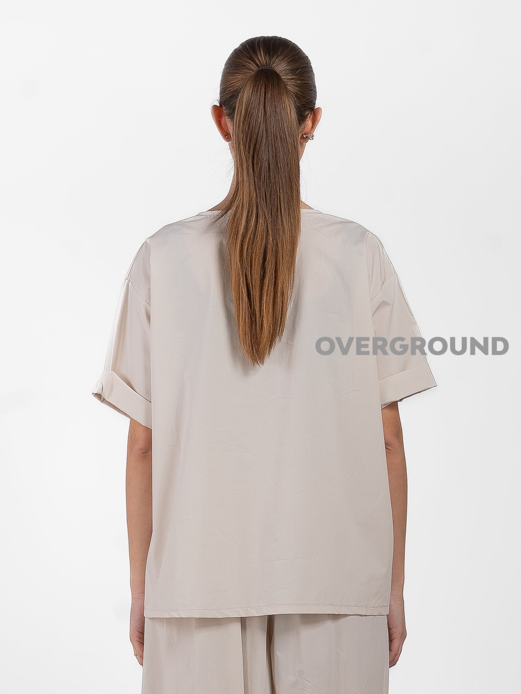 BLUSA OVER CON BOTTONI TRASVERSALI - OVERGROUND STORE 