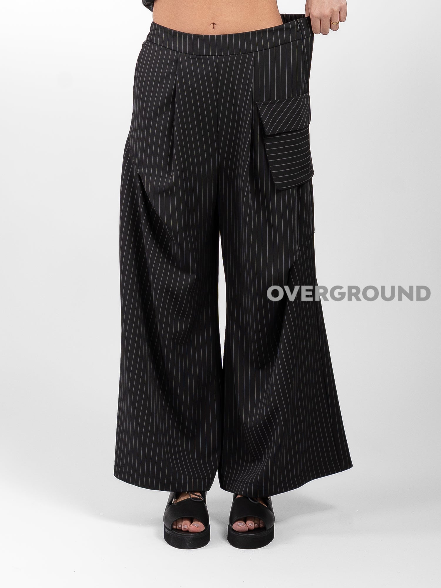 PANTALONE GAMBULE LARGO CON TASCA LATERALE - OVERGROUND STORE 