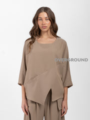 BLUSA OVER  CON SPACCO DAVANTI - OVERGROUND STORE 
