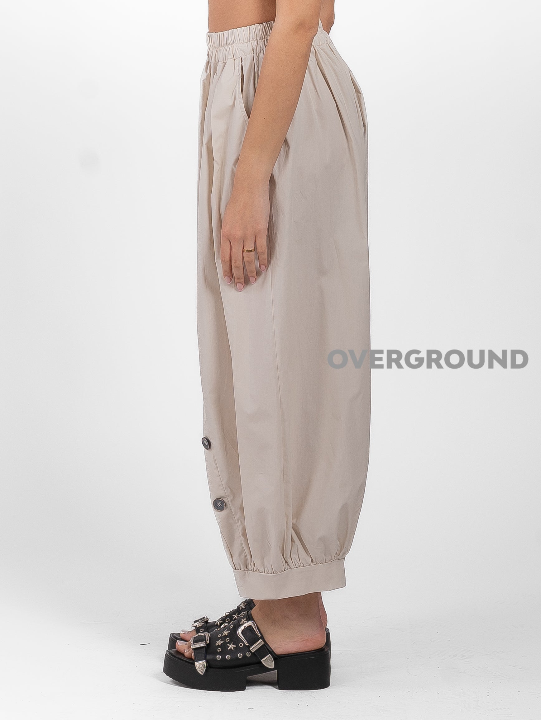 PANTALONI OVER CON BOTTONI SUL GAMBULE - OVERGROUND STORE 