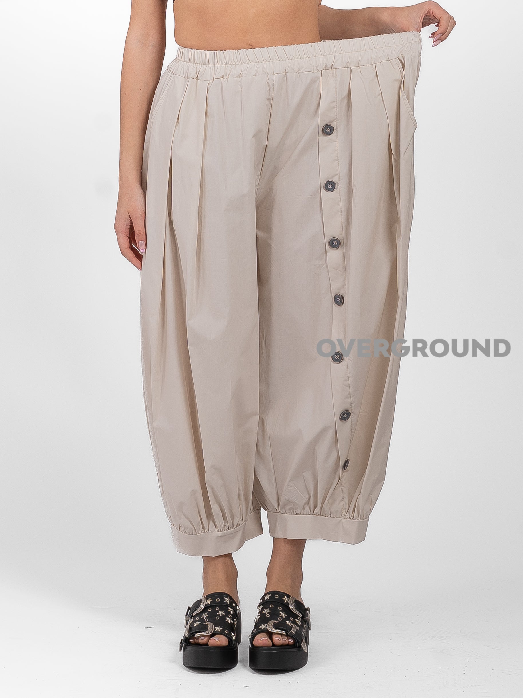 PANTALONI OVER CON BOTTONI SUL GAMBULE - OVERGROUND STORE 