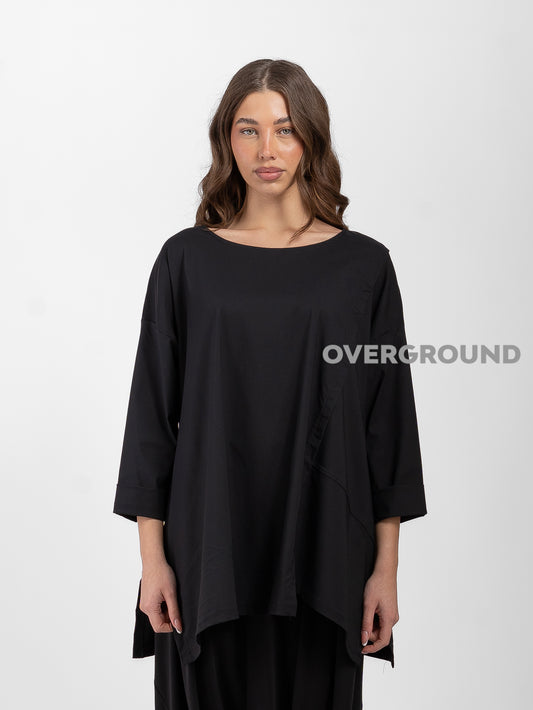 BLUSA ASIMMETRICA CON CUCITURA DAVANTI - OVERGROUND STORE 