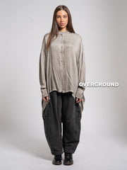 CAMICIA OVER LUNGA CON RIPRESA DIETRO