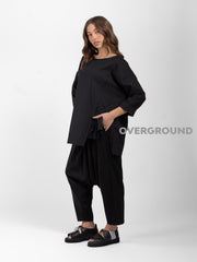 PANTALONE CAVALLO BASSO CON CUCITURE DAVANTI - OVERGROUND STORE 