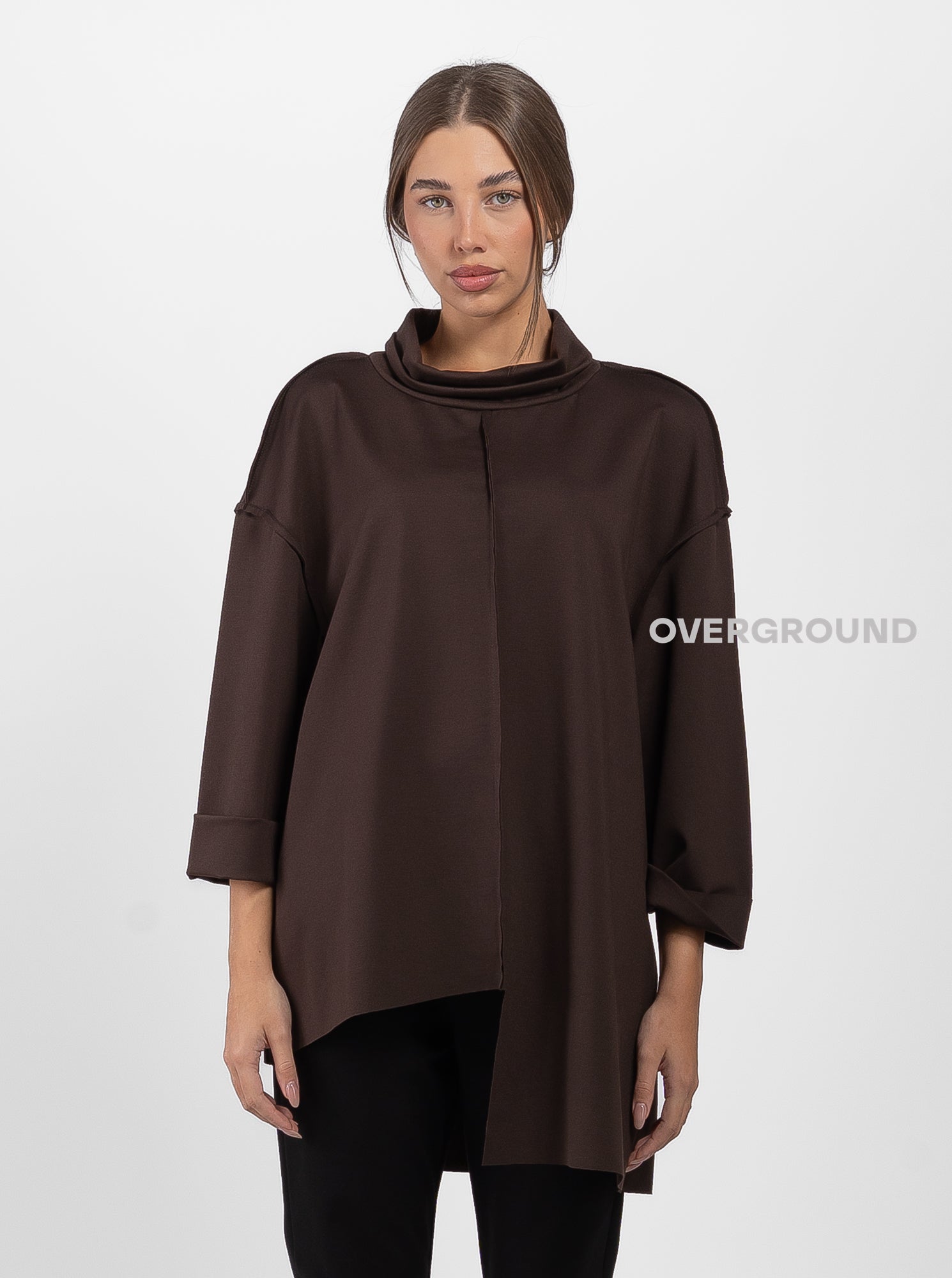 BLUSA CON COLLO A BARCA CUCITURE FRONTALI - OVERGROUND STORE 