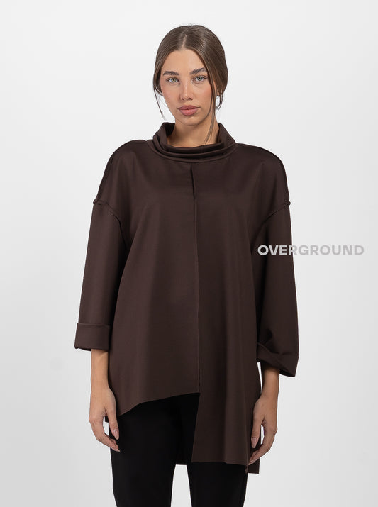 BLUSA CON COLLO A BARCA CUCITURE FRONTALI - OVERGROUND STORE 