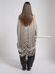 CAMICIA OVER LUNGA CON RIPRESA DIETRO
