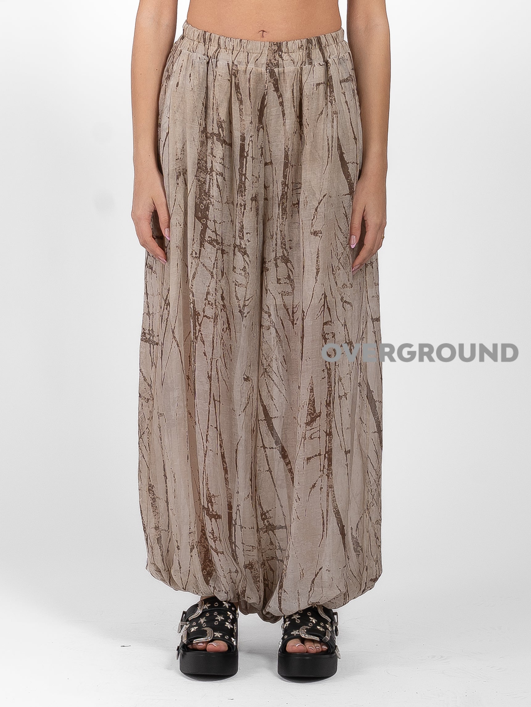 PANTALONE OVER FANTASIA CON ELASTICO IN FONDO - OVERGROUND STORE 