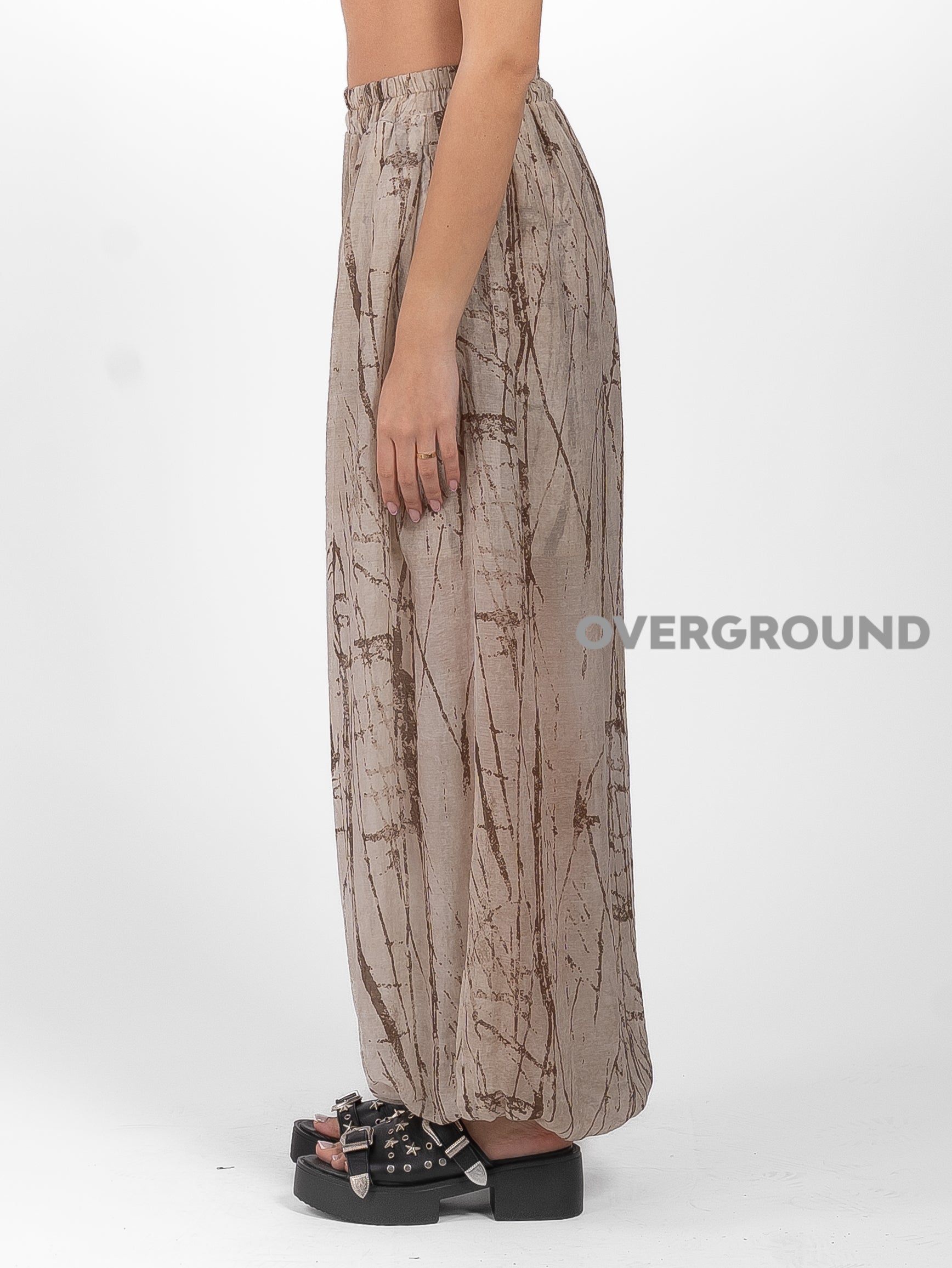 PANTALONE OVER FANTASIA CON ELASTICO IN FONDO - OVERGROUND STORE 