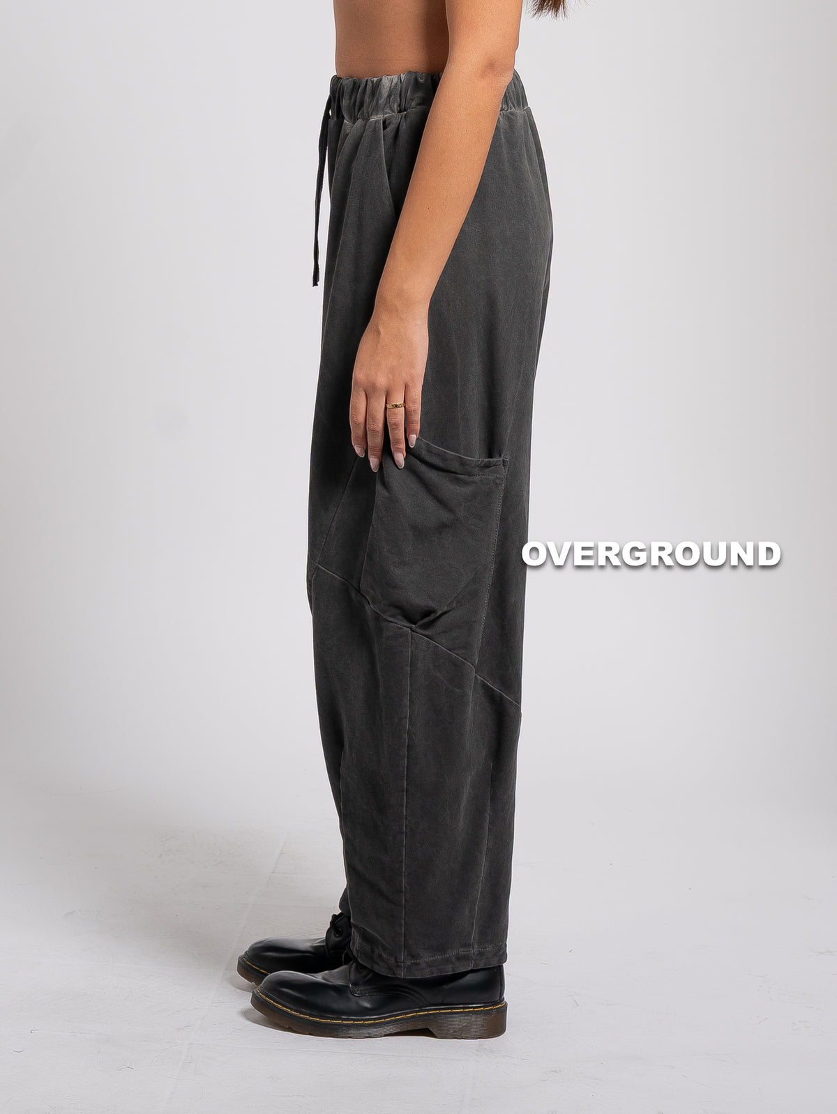 PANTALONE OVER GAMBULE LARGO TASCHE DAVANTI