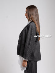 GIACCA OVER GESSATA CON TASCHE DAVANTI