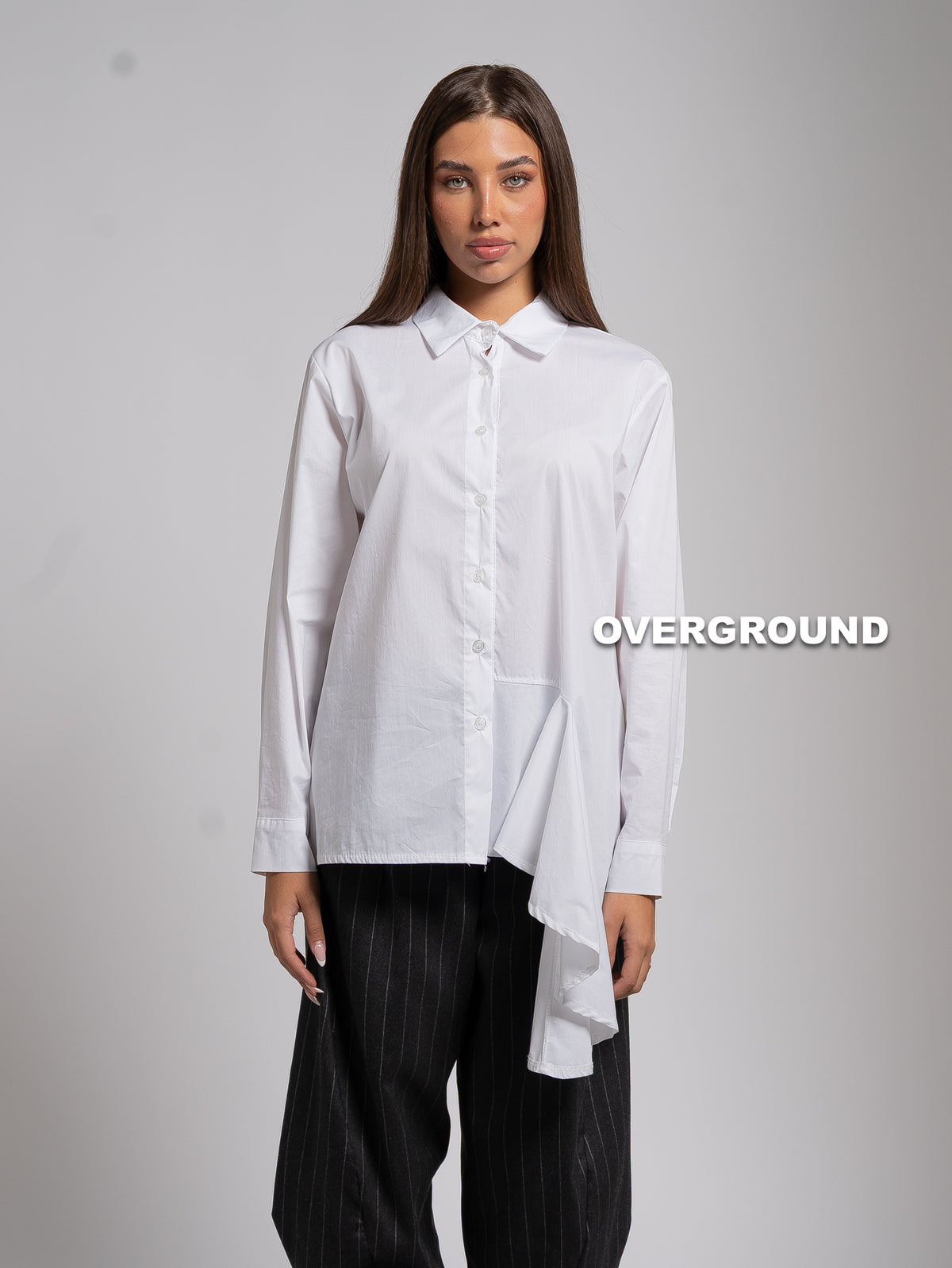CAMICIA OVER CON BALZA LUNGA LATERALE