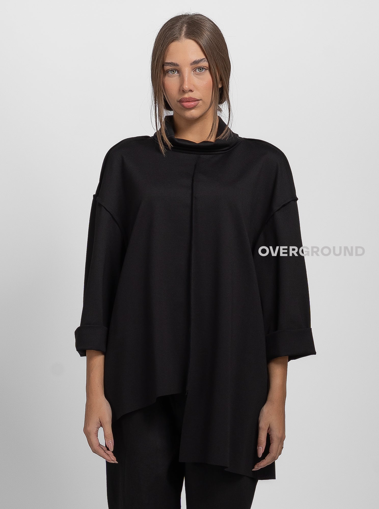 BLUSA CON COLLO A BARCA CUCITURE FRONTALI - OVERGROUND STORE 