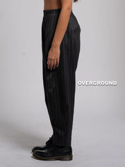 PANTALONE OVER GESSATO CON CUCITURE DAVANTI