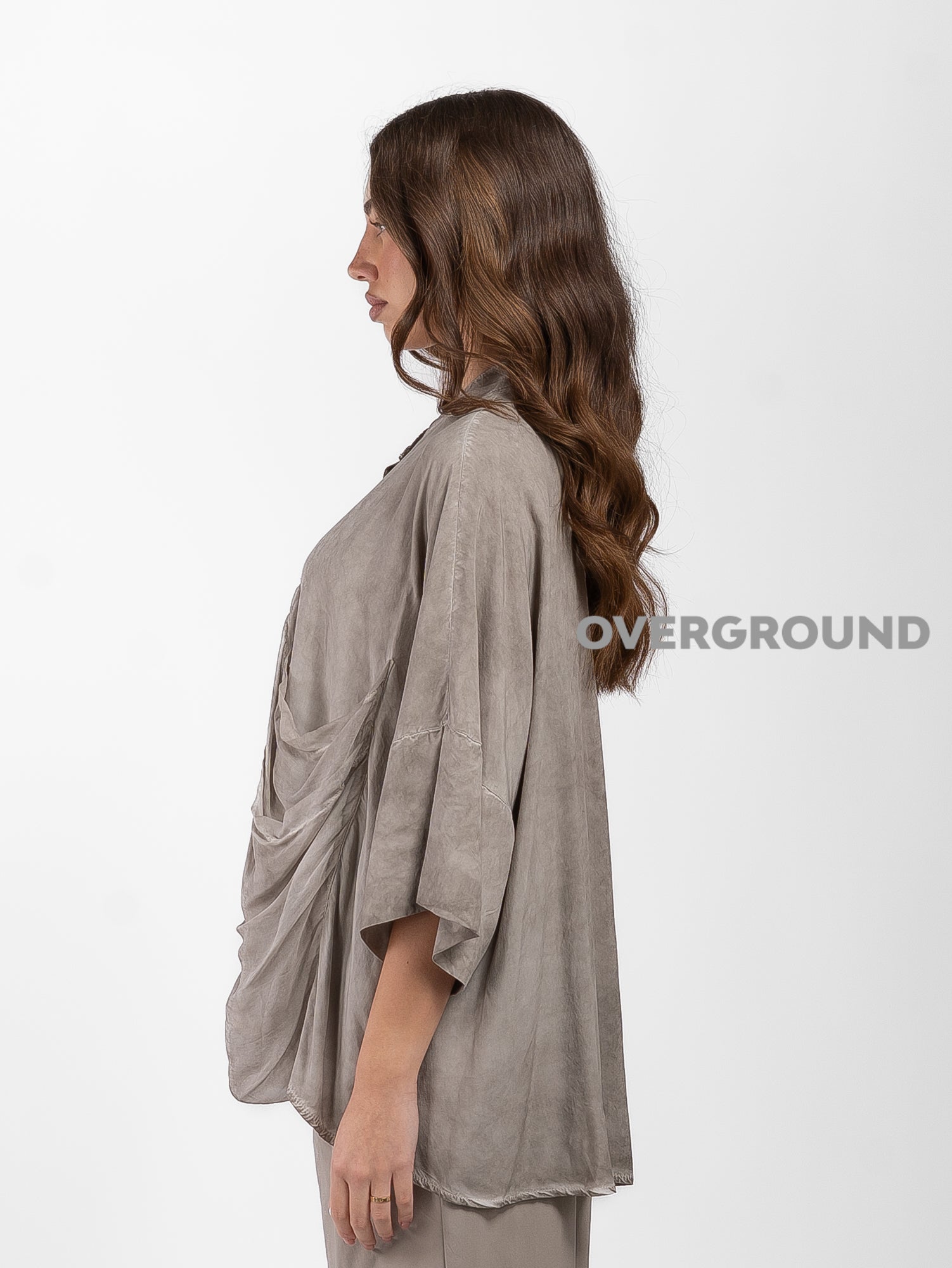 CAMICIA OVER CON TASCHE MORBIDE DAVANTI - OVERGROUND STORE 