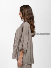 CAMICIA OVER CON TASCHE MORBIDE DAVANTI - OVERGROUND STORE 