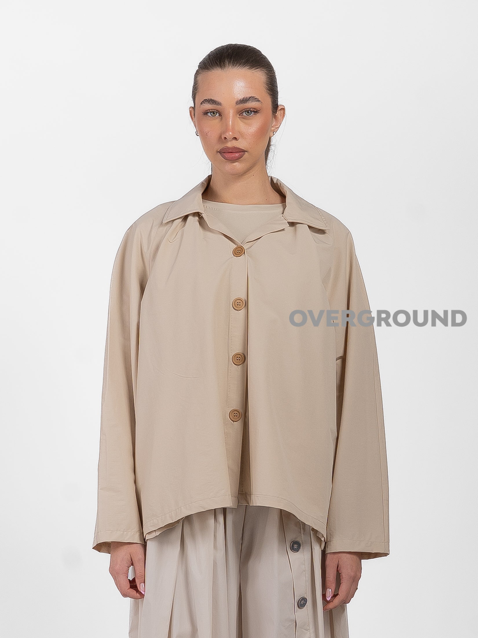 CAMICIA OVER SVASATA E CHIUSURA BOTTONI GRANDI - OVERGROUND STORE 