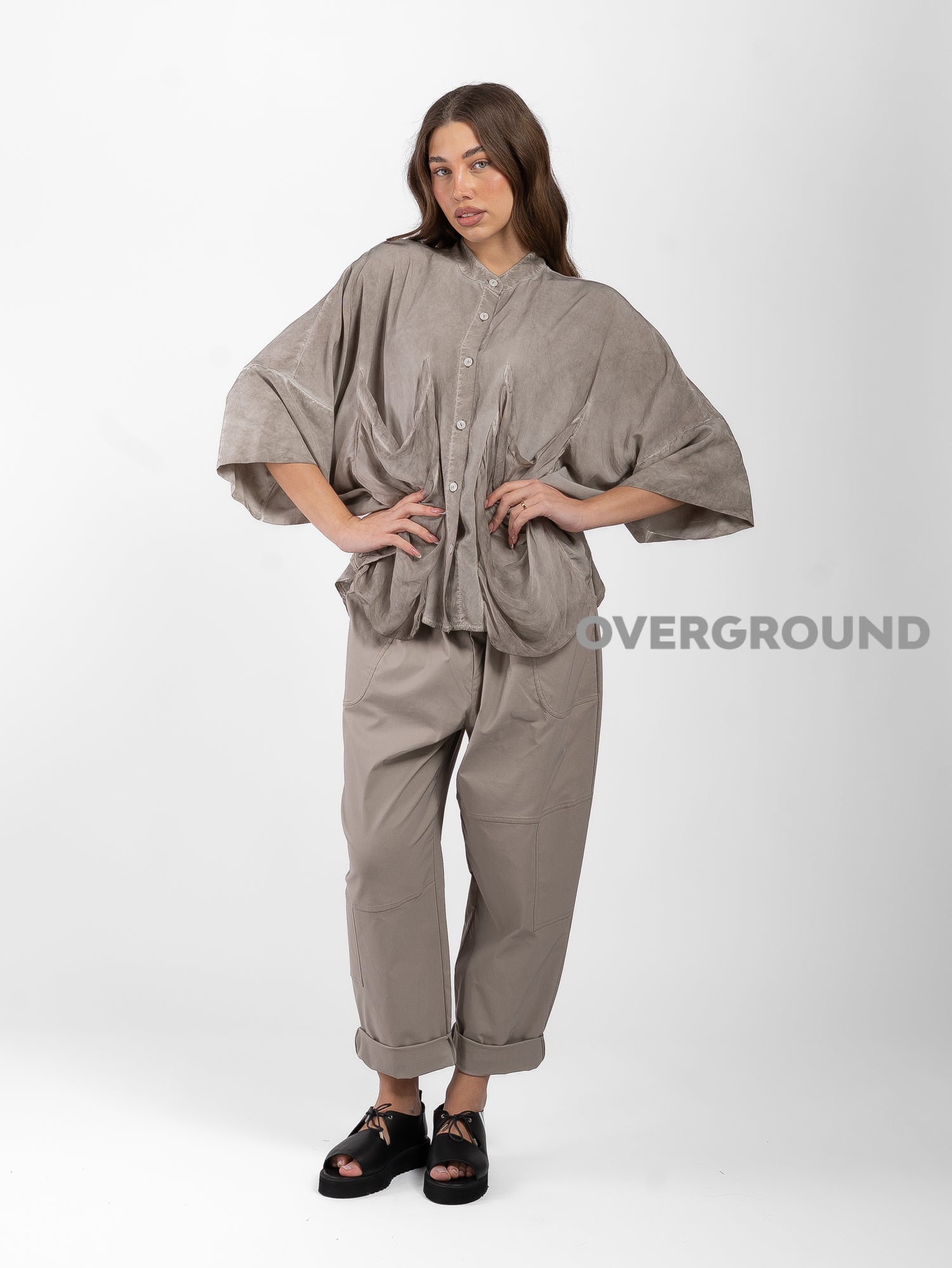 CAMICIA OVER CON TASCHE MORBIDE DAVANTI - OVERGROUND STORE 