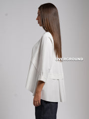 ASYMMETRIC OVERSIZED BLOUSE WITH FRONT SEAMS