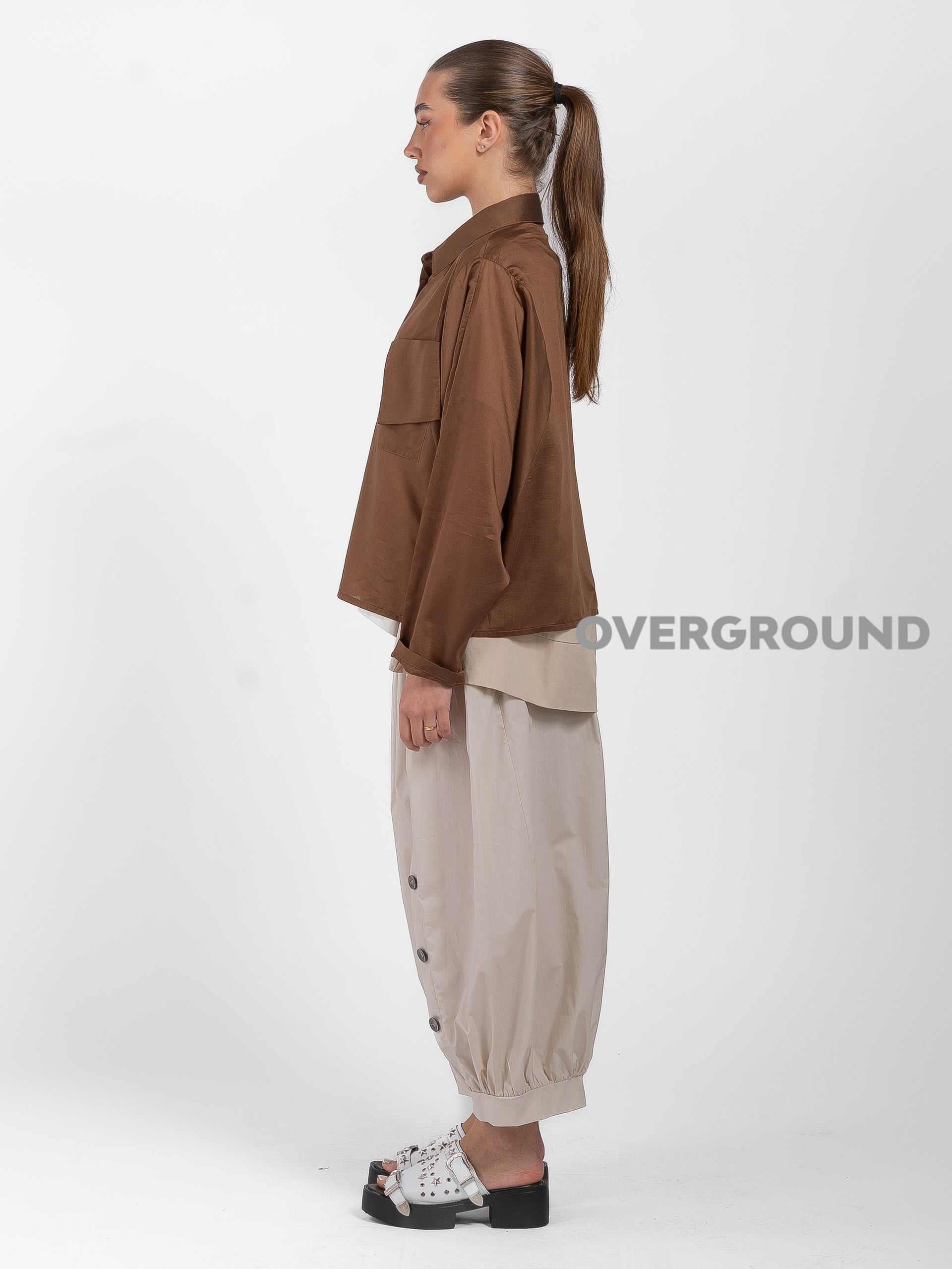 CAMICIA VELATA CON TASCHE DAVANTI - OVERGROUND STORE 