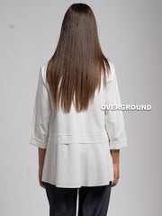 ASYMMETRIC OVERSIZED BLOUSE WITH FRONT SEAMS