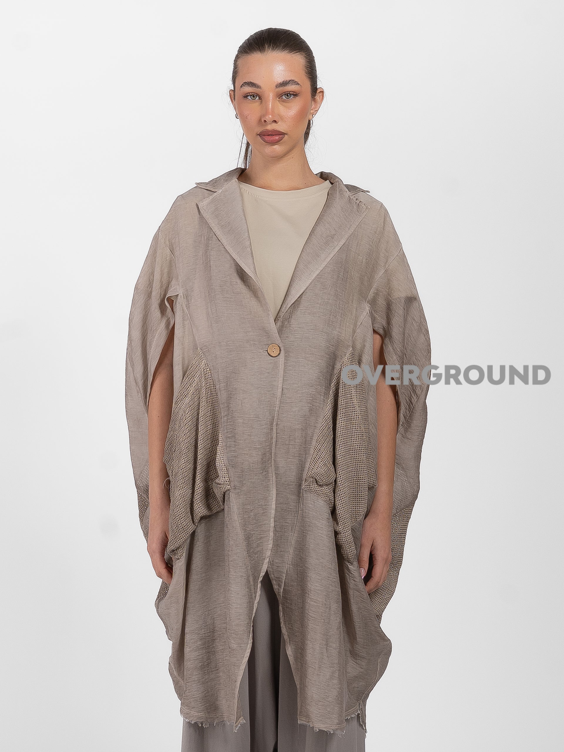 SPOLVERINO OVER CON RETE DIETRO E TASCHE - OVERGROUND STORE 