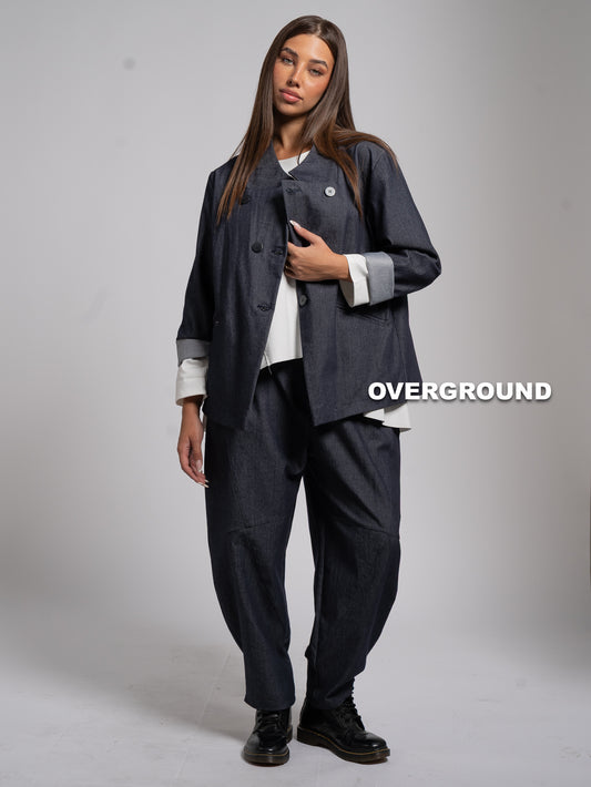 GIACCA OVER DOPPIO PETTO JEANS