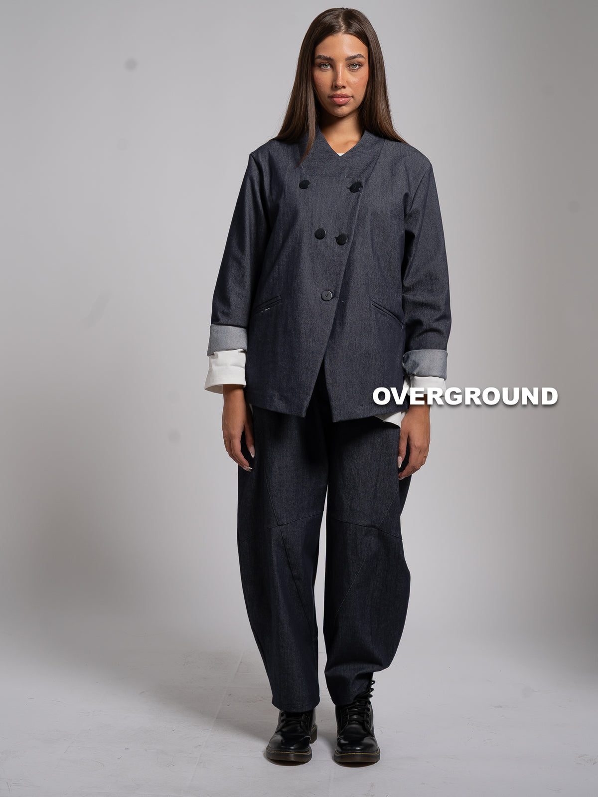 GIACCA OVER DOPPIO PETTO JEANS