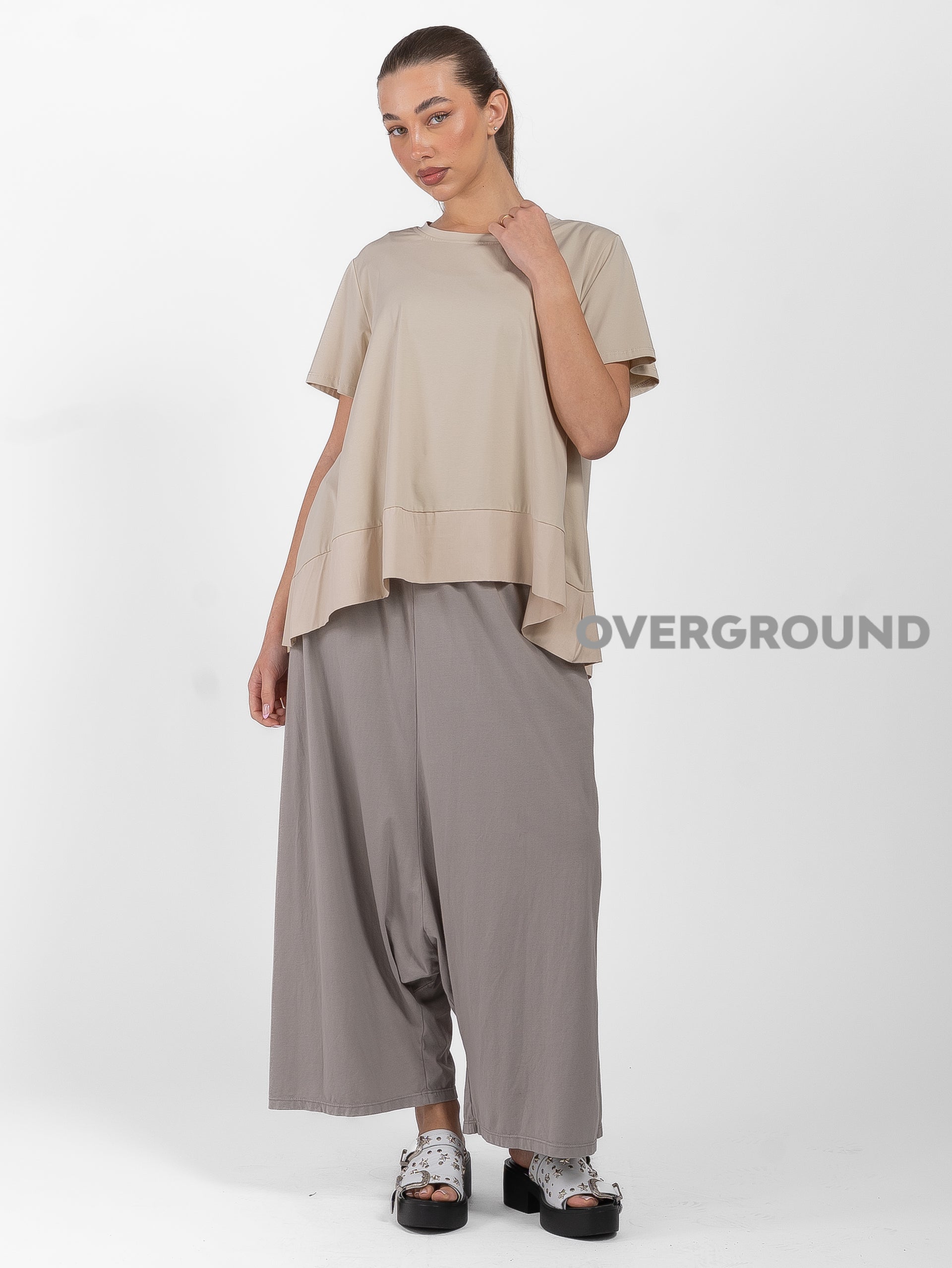 PANTALONE CAVALLO BASSO OVER GAMBULE LARGO - OVERGROUND STORE 
