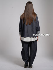 GIACCA OVER DOPPIO PETTO JEANS