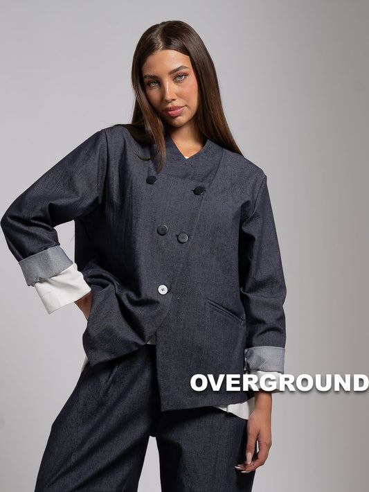 GIACCA OVER DOPPIO PETTO JEANS