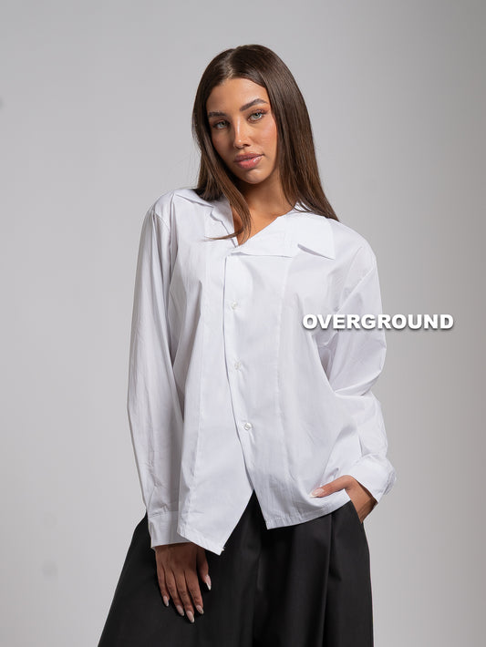 CAMICIA OVER TAGLIO ASIMMETRICO