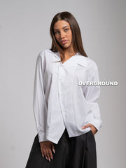 CAMICIA OVER TAGLIO ASIMMETRICO