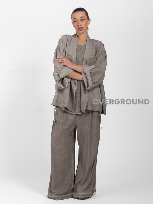 PANTALONE OVER CON GAMBULE LARGO E RIPRESA AL GINOCCHIO - OVERGROUND STORE 