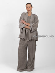 PANTALONE OVER CON GAMBULE LARGO E RIPRESA AL GINOCCHIO - OVERGROUND STORE 