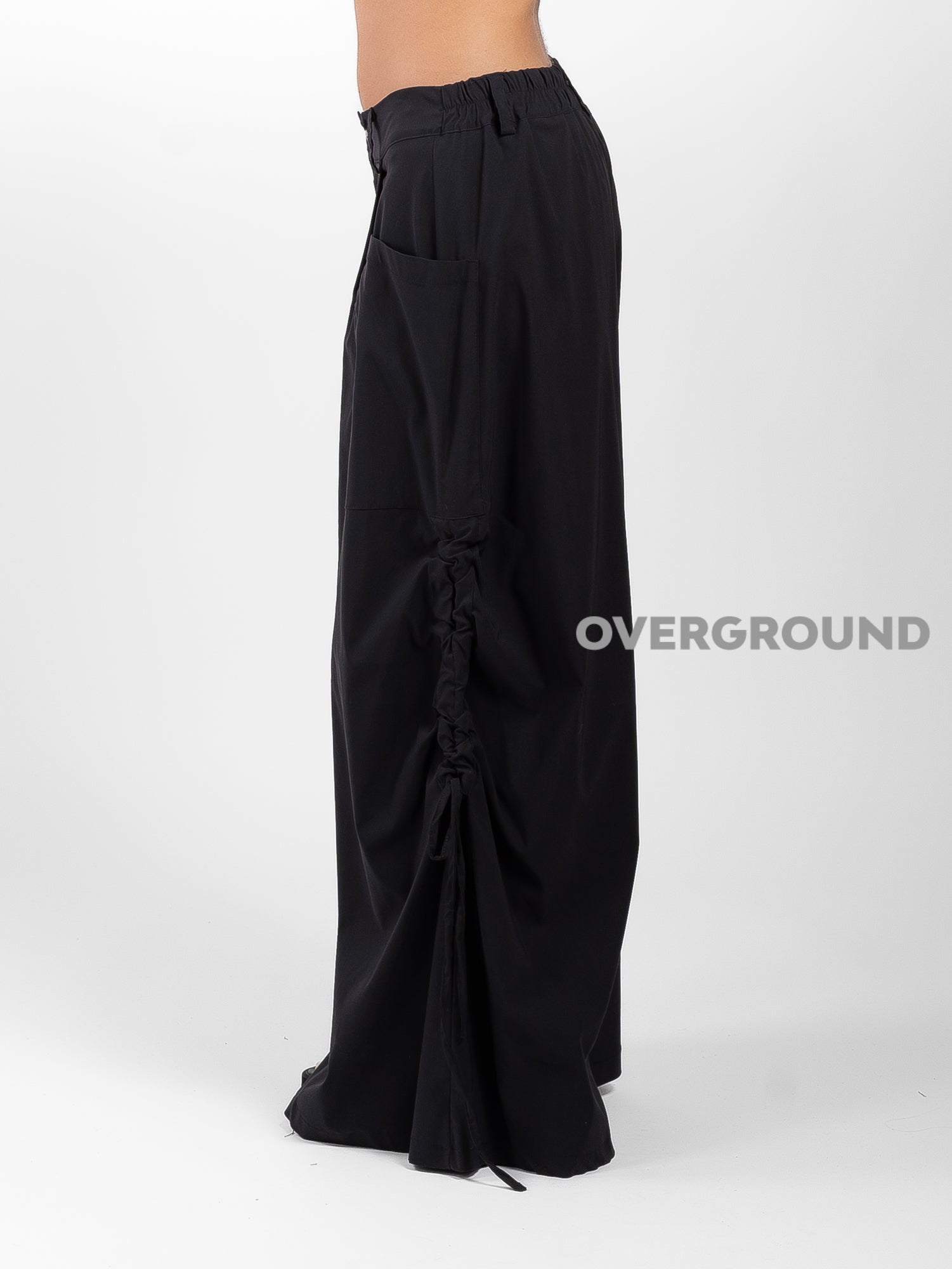 PANTALONE OVER CON RIPRESA LATERALE E TASCA DAVANTI - OVERGROUND STORE 