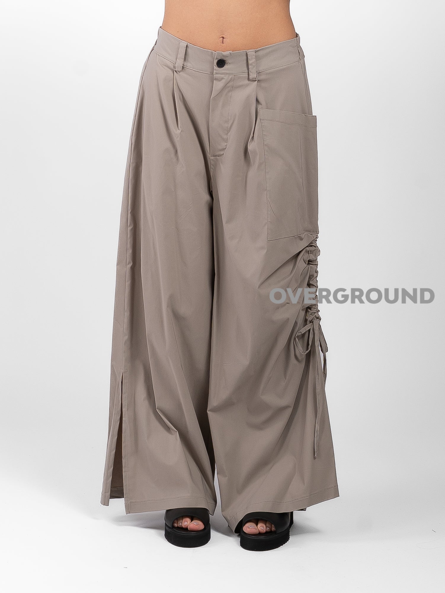 PANTALONE OVER CON RIPRESA LATERALE E TASCA DAVANTI - OVERGROUND STORE 