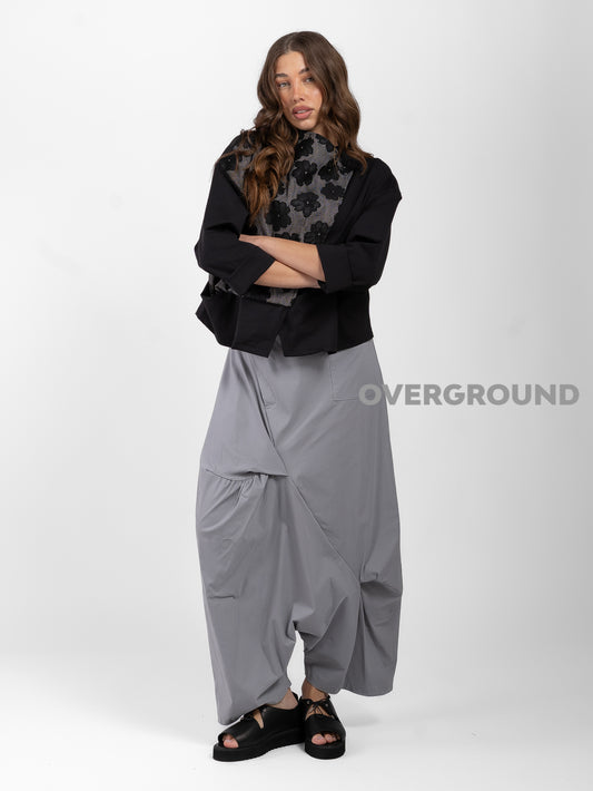 PANTALONE CAVALLO BASSO CON RIPRESA IN FONDO - OVERGROUND STORE 