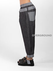 PANTALONE OVER CON PATTINE E BOTTONI - OVERGROUND STORE 
